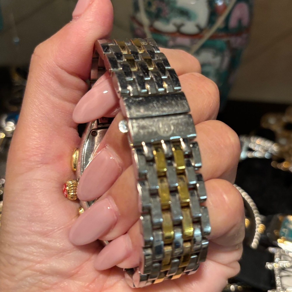 Michele Releve Two Tone Gold & Silver Watch - Picture 4 of 9